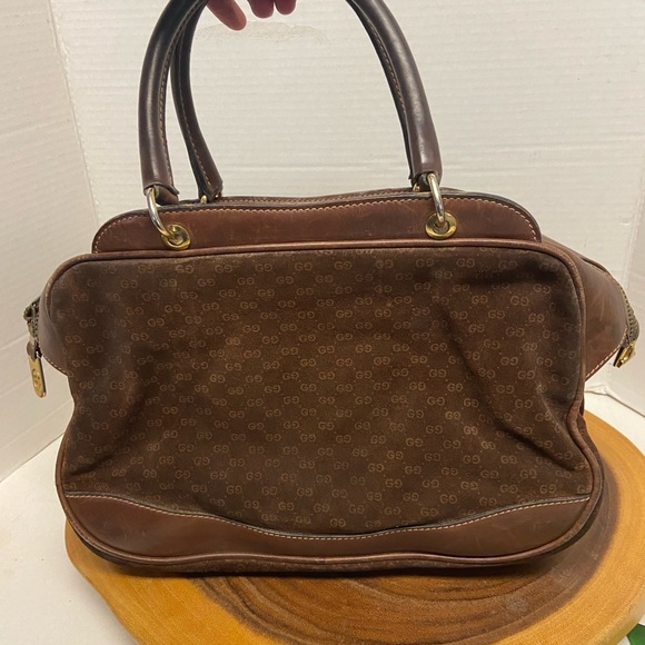 Vintage Gucci Micro Guccisma Leather Tote Bag - Picture 2 of 11